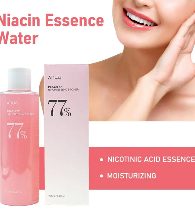 Anua Peach Niacin 77% Toner Niacinamide Essence Moisturizing, Spot Removing Nourishing Skin Daily Skincare Water 250ml