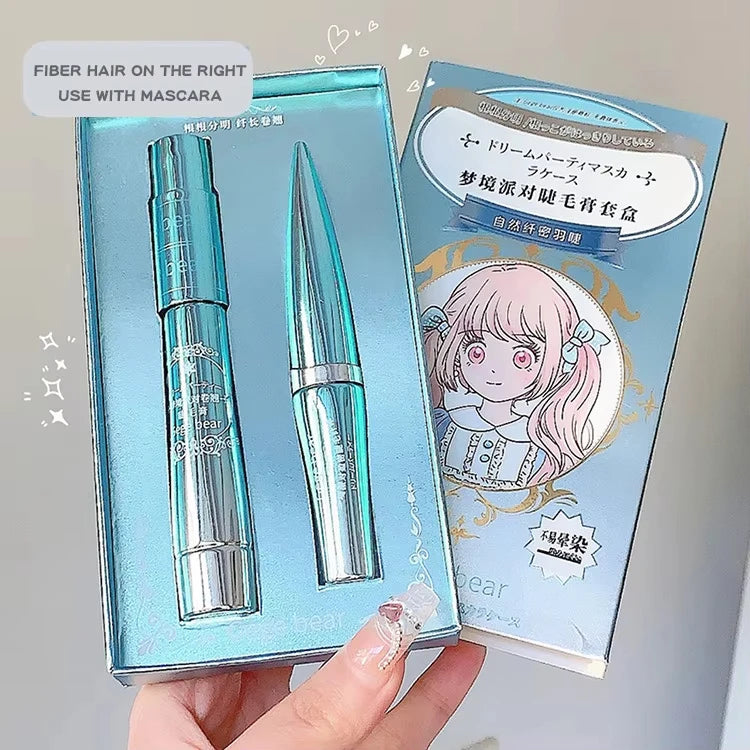 Gege Bear Dream Party Curly Black Sun Flower Mascara Cute Design All Day Long-Wearing Lash-Lengthening Thick Volume Eyelashes