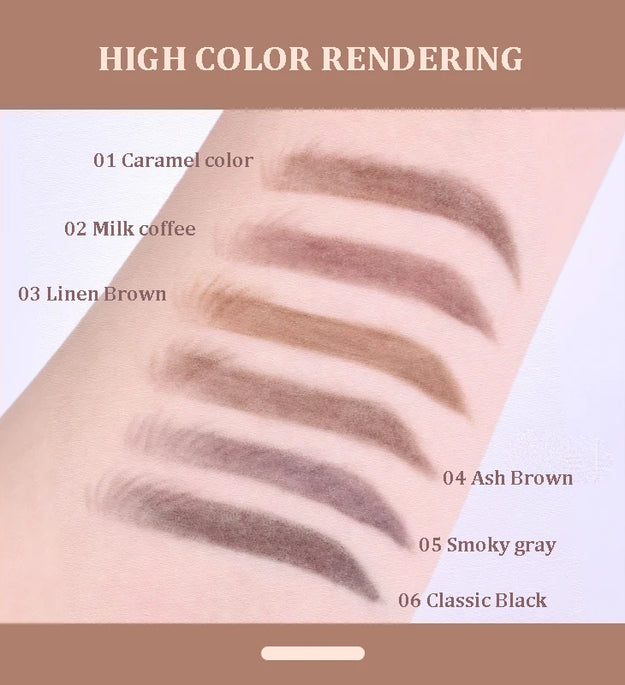 1.5mm Ultra Fine Double-Ended Eyebrow Pencil Automatic Rotating Natural Waterproof Long Lasting Professional Eyebrow Pen Makeup