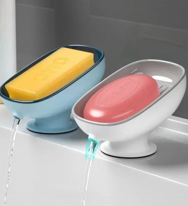 Super Suction Cup Soap Dish with drain water For Bathroom Soap Holder Kithcen Sponge Holder Soap container Bathroom Supplies2025