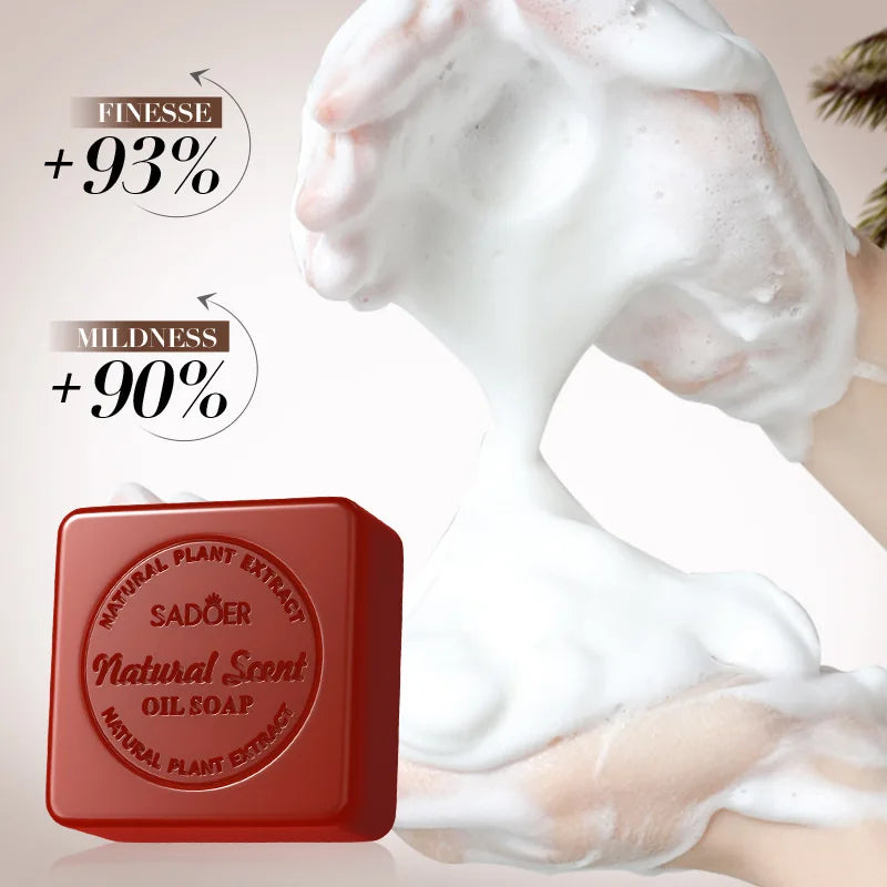 Sandalwood Handmade Soap for Women Deep Cleansing Body Whitening Essential Oil Shaving Soap Skin Lightening Foam Cleaner