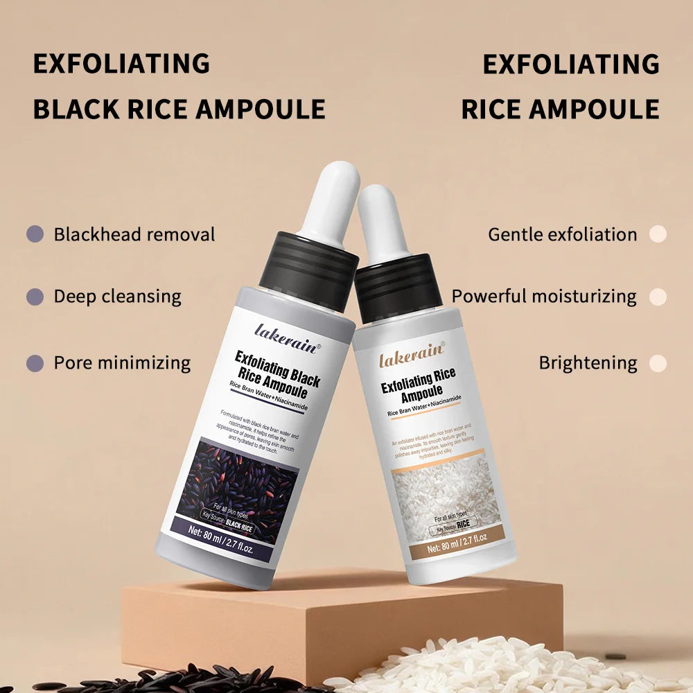 White Black Rice Peeling Essence Exfoliating Moisturizing Exfoliating Hydrating Serum Moisturizing Rice Toner Gentle Skin Care