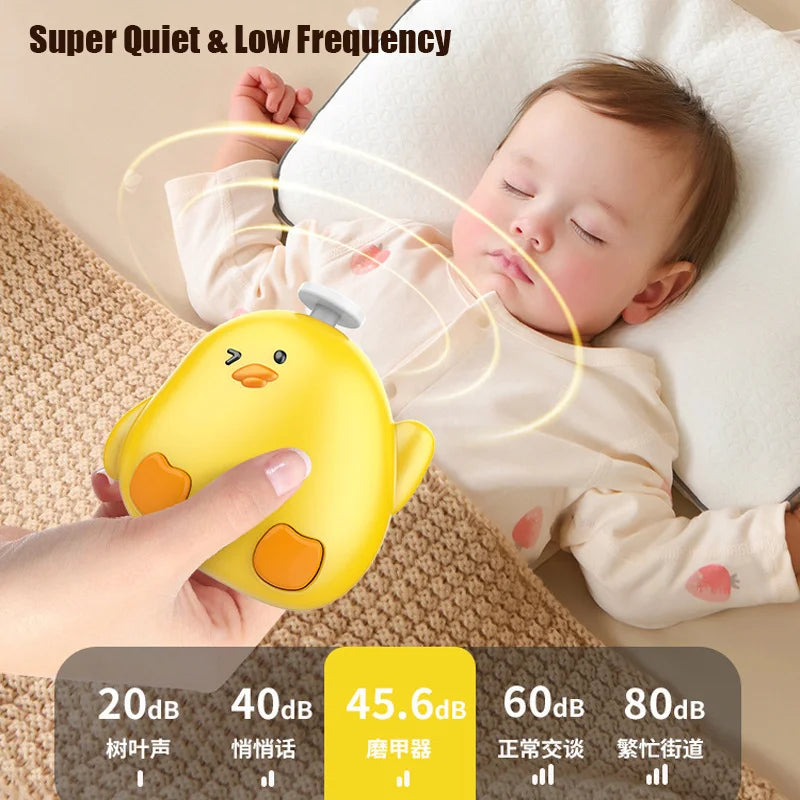 Electric Baby Nail Trimmer Safe Baby Nail Clippers With 6 Grinding Heads Quiet Baby Nail Polisher Kit For Hygiene Cares