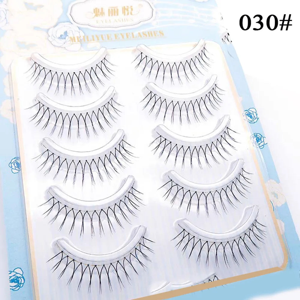 Individual Noglue Fake Eyelashes Artificial Magnetic Idol Lashes Girl Group Eye Nature Lash Extension Cosplay Cosmetics Anime