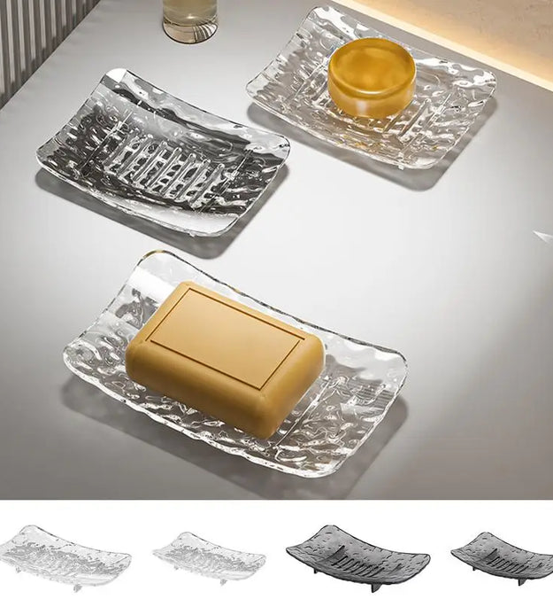 Soap Holder Drain Hole Design Non-slip Base Soap Dish Soap Tray Suitable for Home Travel Gym Bathroom Decoration