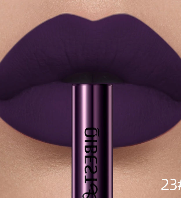 QIBEST Liquid Lipstick Waterproof Velvet Nude Matte Sexy Red Lip Gloss Long Lasting Nonstick Lip Stain Makeup 24 Colors Hots