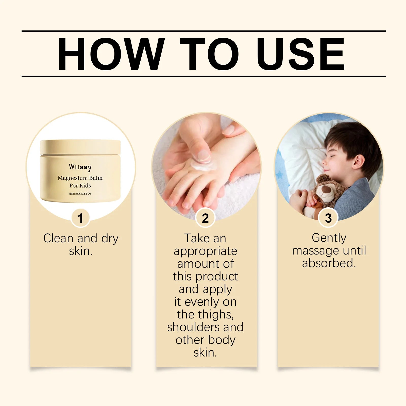 Magnesium Kids Cream Better Sleep Nourishing Moisturizing Lasting Fragrance Soothing Refreshing Relax Body Mind Magnesium Balm