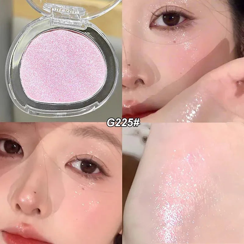 6 Colors Rose Diamond Highlighter Powder Palette Glitter Brighten Gloss Makeup Ultra-concentrated Glitter Face Contour Cosmetics