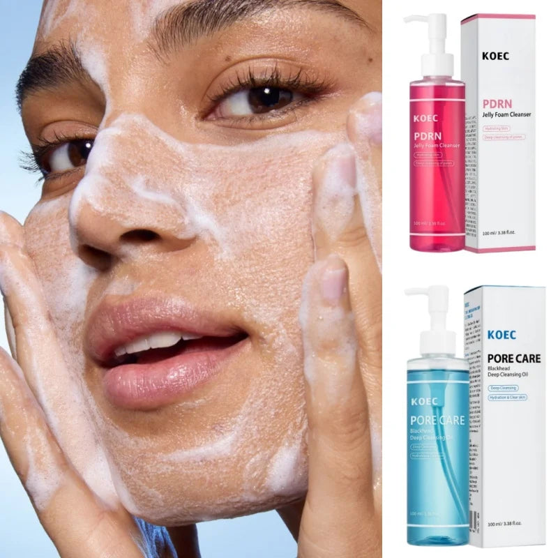 Korean PDRN Jelly Cleansing Oil Facial Makeup Remover Moisturizing Face Cleansing Oil Shrink Pores Removal Deep Cleansing Oil