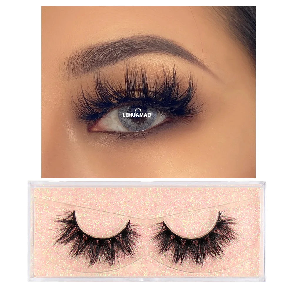 LEHUAMAO Eyelashes 3D Mink Lashes natural handmade volume soft lashes long eyelash extension real mink eyelash for makeup D103