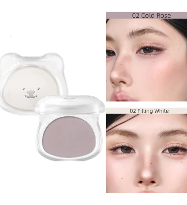 LEEMEMBER Contour Highlighter Powder Matte Fine Powder Long Lasting Waterproof Oil Control Natural Face Bronzer Brighten Makeup