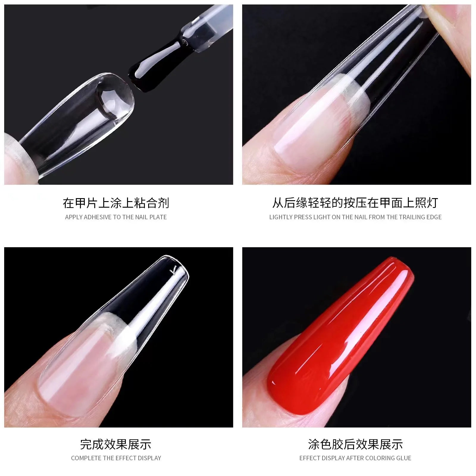 600pcs Soft Gel Nail Tips, Half Matte Clear Acrylic Nail Tips Pre-shaped False Nail Tips For Nail Extension Manicure Tools
