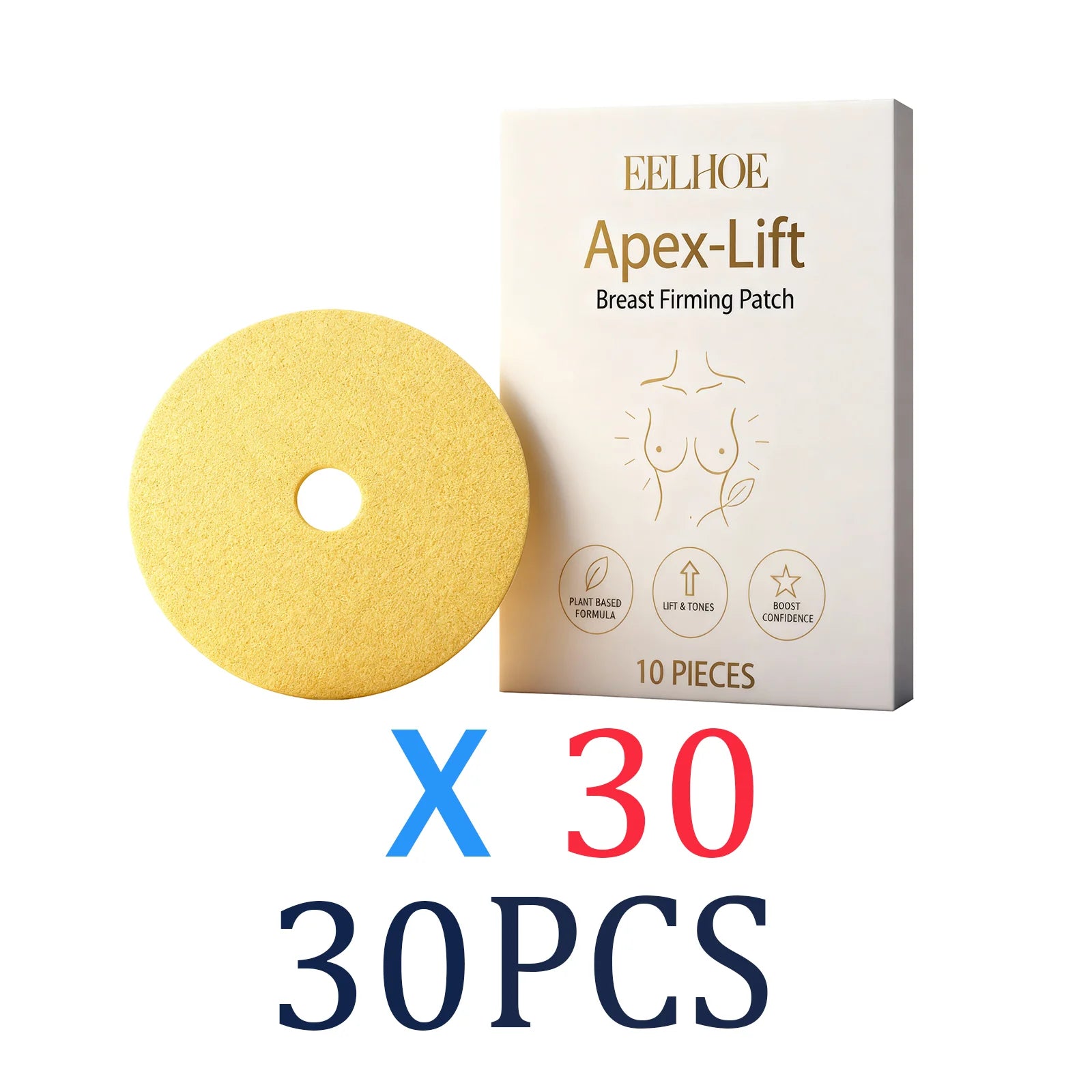 10 Pcs Breast Lifting Patch Firming & Shaping Skin Care Hydrolyzed Collagen Infused Invisible & Comfortable Wear for Women