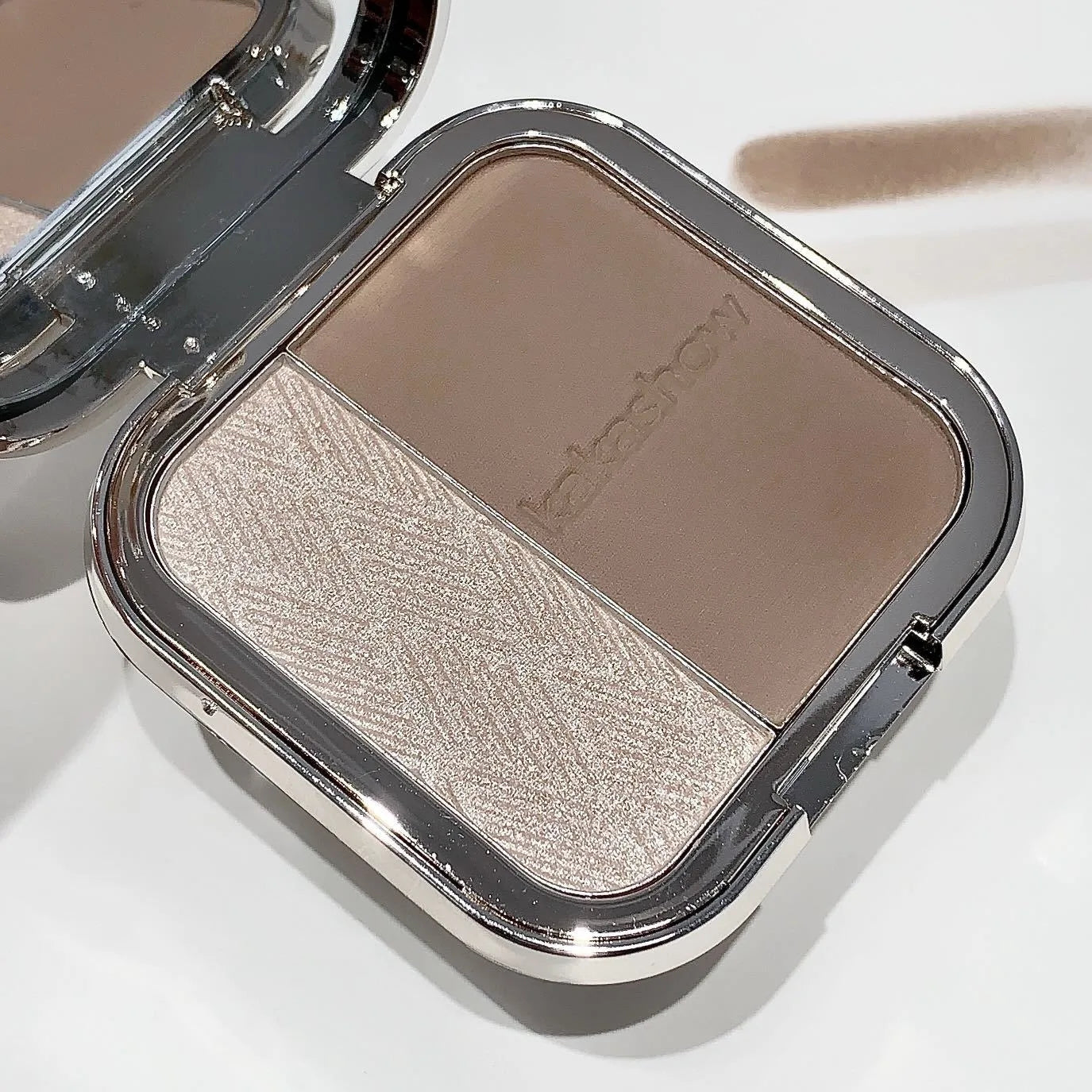 1Pc Shimmer Highlighter Bronzer Palette Matte Face Shading Grooming Powder Makeup Long-Lasting Face Contouring Bronzer Cosmetics