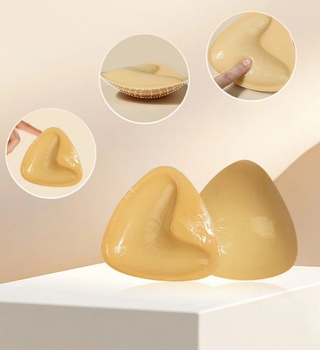 Women Triangle Nipple Cover Sticker Boost Inserts Bra Lift Up Bra Pads Adhesive Cup Chest Patch Breast Invisible Bra Bikini Pad