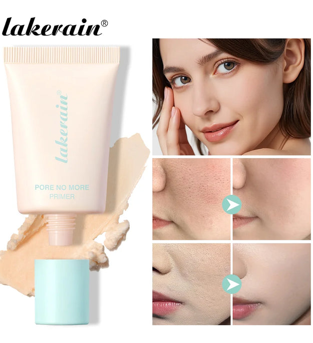 Lakerain Pore No More Primer Moisturizing Long-Lasting Oil Control Matte Finish Primer Water & Sweat Resistant Base Makeup