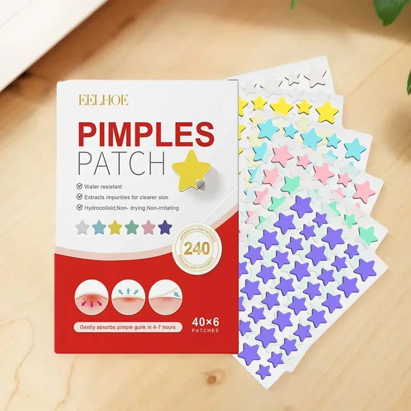 240pcs Star Acne Patches Invisible Pimple Cover for Face Oil Control Spot Treatment Cute Sticker for Covering Zits and Blemishes - BlissFully