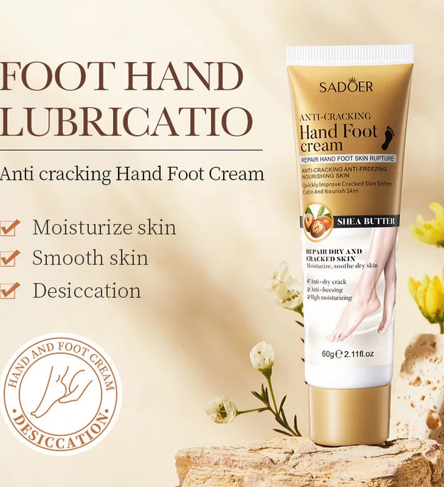 SADOER Shea Butter Foot Cream Moisturizing Anti Wrinkles Anti-Drying Heel Repair Removal Dead Skin Hands and Feet Skin Care