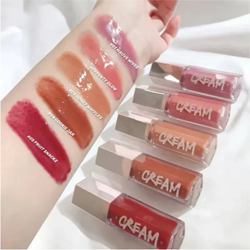 Fenty Beauty Multi-color Contour Stick Concealer Facial Matte 3D Diamond Highlight Non Fading Water Gloss Lip Glaze Gloss Makeup
