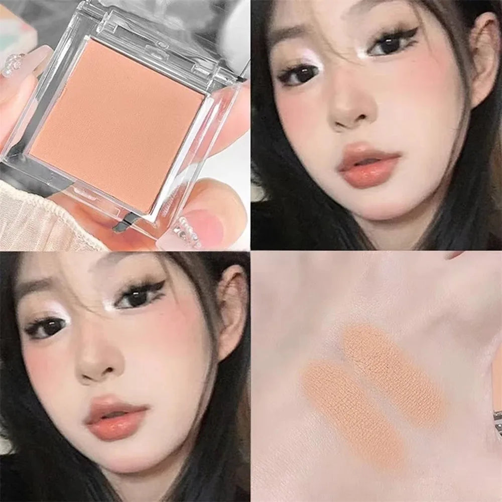 Matte Highlighter Powder in White-Natural 3D Brightening Eyeshadow Long-Lasting Eye Makeup Palette Brighten Face High Gloss