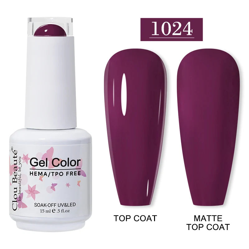 Clou Beaute 15ml HEMA TPO FREE Gel Nail Polish Vernis Semi Permanent UV Nail Art Varnish Lakiery Hybrydowe Manicure Gel Polish