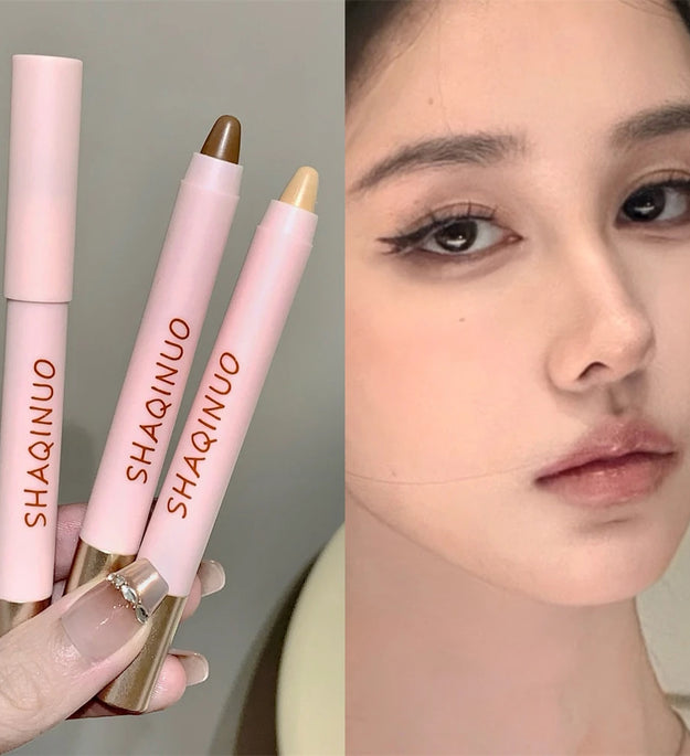Contour Stick Cream Bronzer Highlighter Makeup Stick for Face Easy to Blend & Long Lasting Natural Make Up 3D Nose Shadow Repair