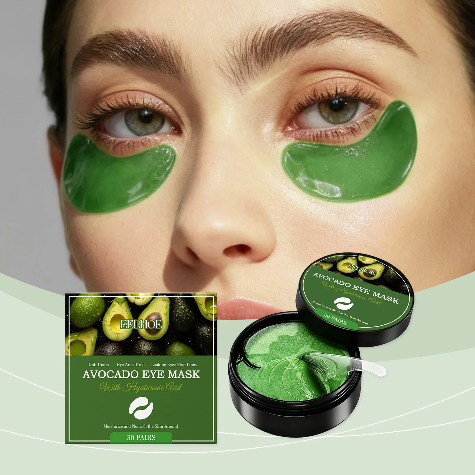 Hyaluronic Acid Eye Mask Under Eye Mask Anti Dark Circles Remove Eye Bags Improves Dullness Moisturizing Hydrating Eye Patches