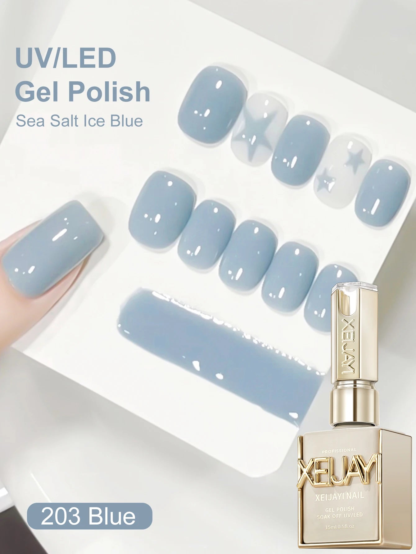 1Pc 15ML Milky White Pure Nail Polish Gel Nail Add Semi-Permanent Soak Off UV LED Construction Gel Varnish