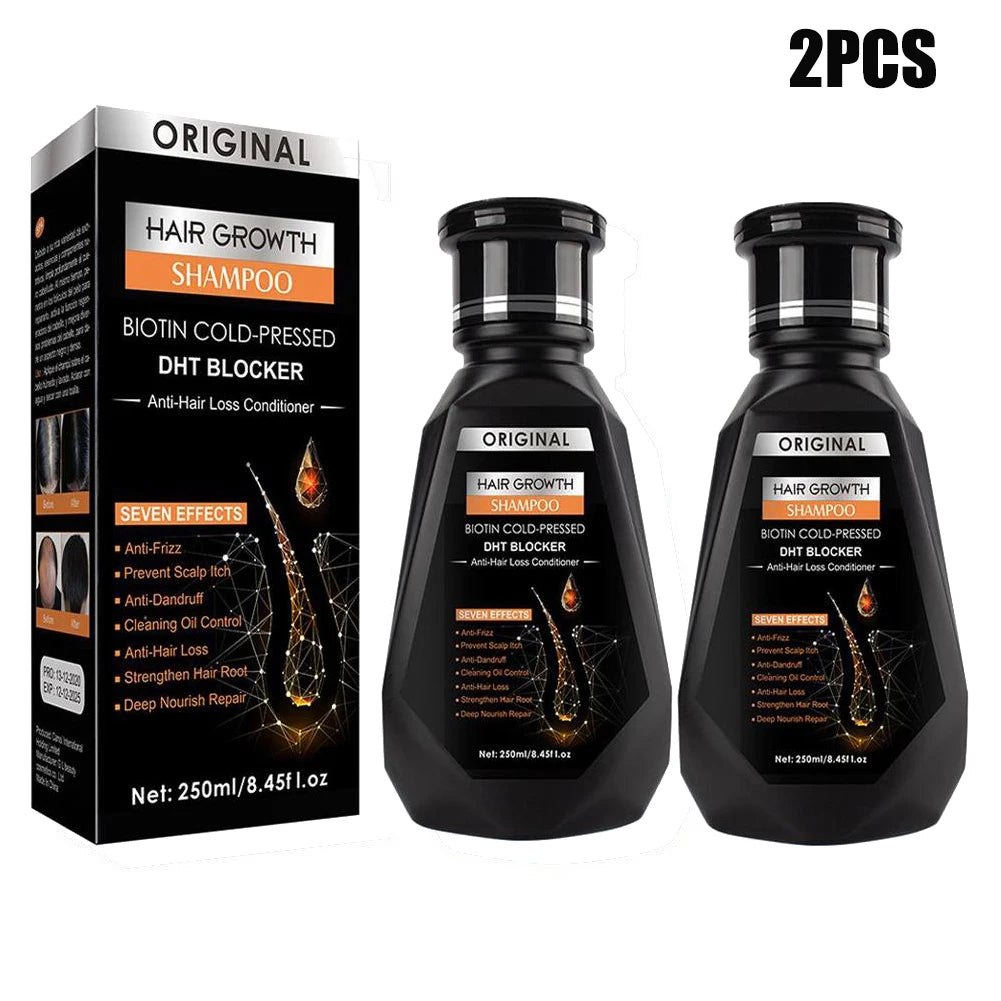 250ML Biotin Shampoo For Hair Growth And Thinning Hair – Ginger Shampoo Thickening Formula For Hair Loss Treatment For Women Men - BlissFully