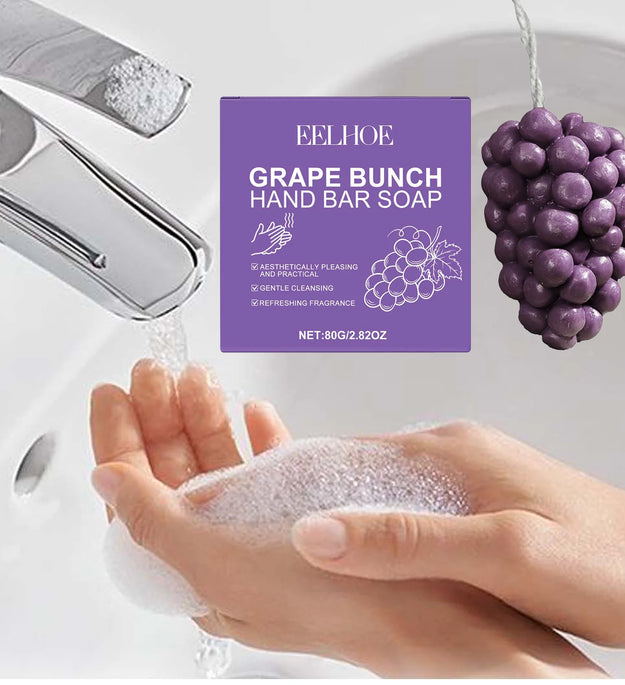 Grape Bunch Shaped Soap Bar Natural & Mild Cleansing Bar for Face and Body Gentle for Sensitive Skin Moisturizing Handmade
