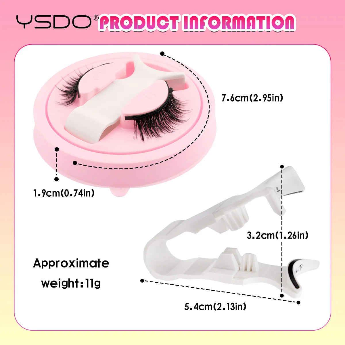 YSDO 1Pair Glue-free Magnetic Eyelashes Natural 3D Mink Eyelashes 2025 New Reusable Sensitive Eye Friendly Magnet Eyelash Kit