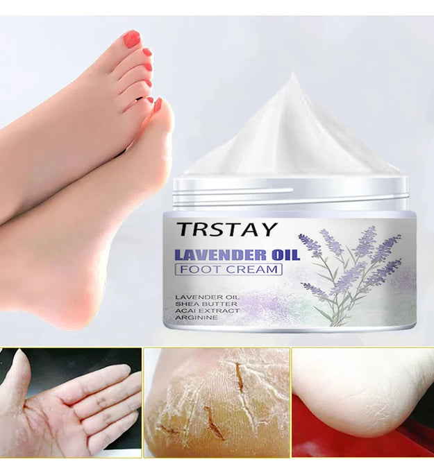 Traditional Chinese Lavender Oil Anti-Drying Crack Foot Cream Heel Cracked Repair Cream Removal Dead Skin Hand Care for Family