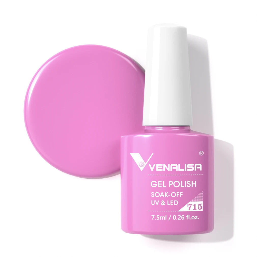 Venalisa HEMA TPO FREE Nail Gel Polish Glitter Gorgeous Full Coverage Soak Off UV LED French Nail Jelly Pink Nude Collection