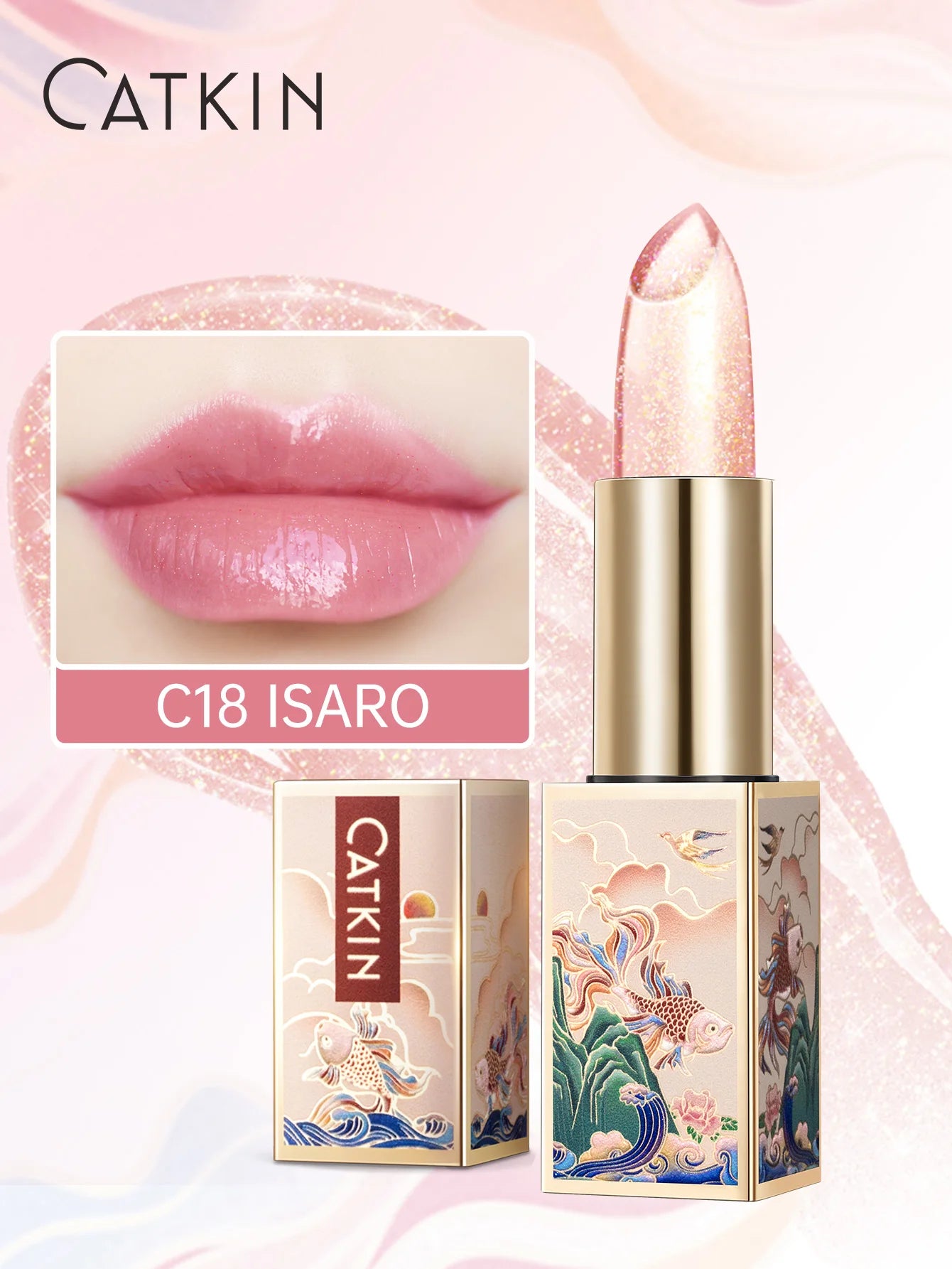 CATKIN SPARKLING LIP BALM MOONLIGHT COLOR-CHANGING LIP STICK - NEW SERIES