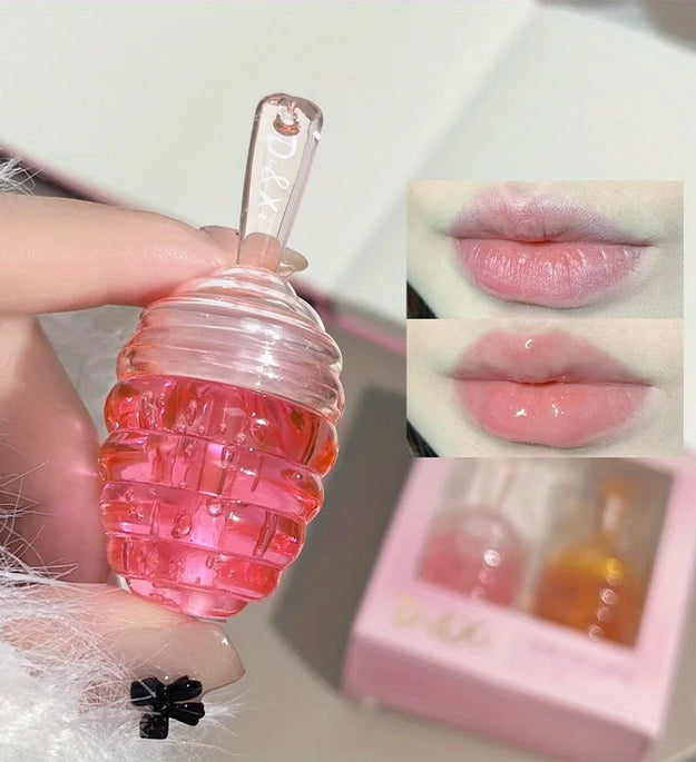 Small Honeypot Lip Oil Moisturizing and Fading Lip Pattern Water Lip Balm Dudu Lips