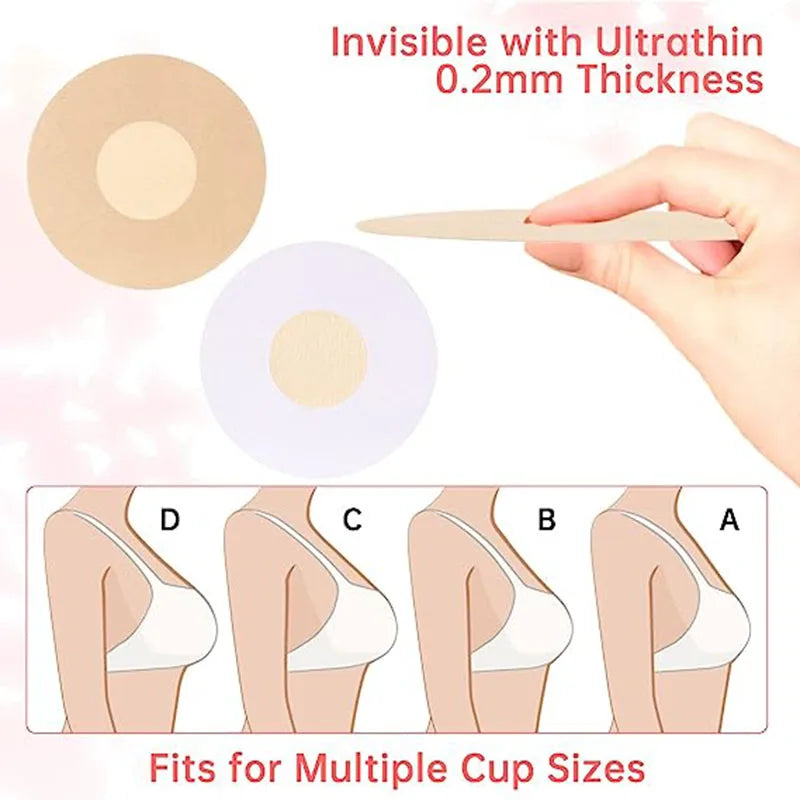10-40pcs Invisible Nipple Stickers Non-Woven Fabric Lift Breast Pads Chest Bra Boob Patches Disposable Nipple Covers for Women