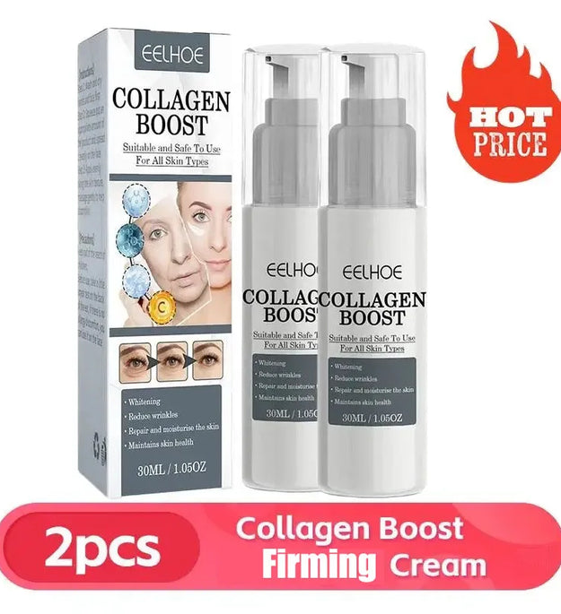 1/2/3pcs 30ml Collagen Boost Firming Essence Cream Fade fine lines Face brightening lightining Serum Cream skin care for women - BlissFully
