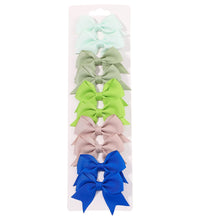 10Pcs/Set New Cute Solid Ribbon Bowknot Hair Clips for Baby Girls Handmade Bows Hairpin Barrettes Headwear Kids Hair Accessories - BlissFully