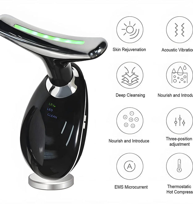 Red Light LED Facial Massager IPL Skin Rejuvenation Neck Lifting Tightening Machine Face Beauty Device Double Chin Remover