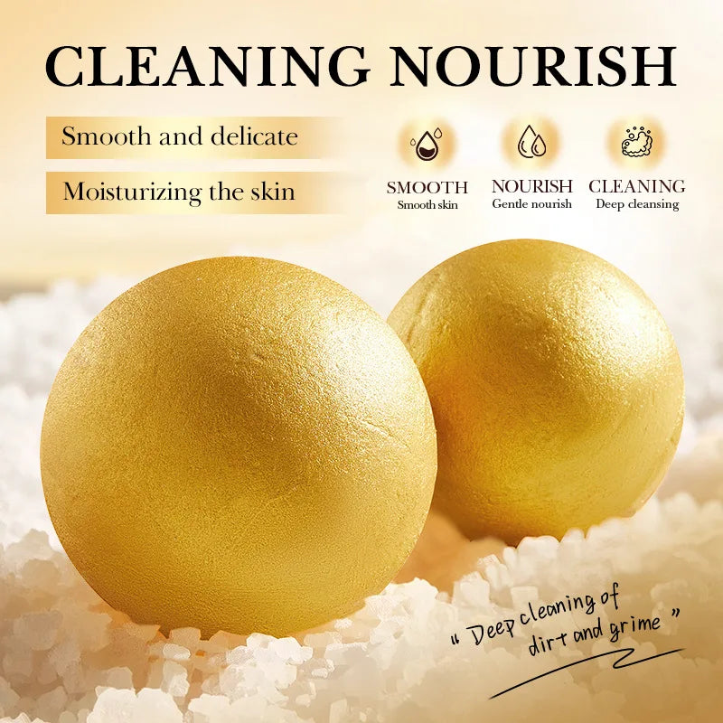 Gold Bath Salt Ball 100g (Sinking Ball) Deep Cleansing Body Bath Salt Ball for Relaxation And Skin Care
