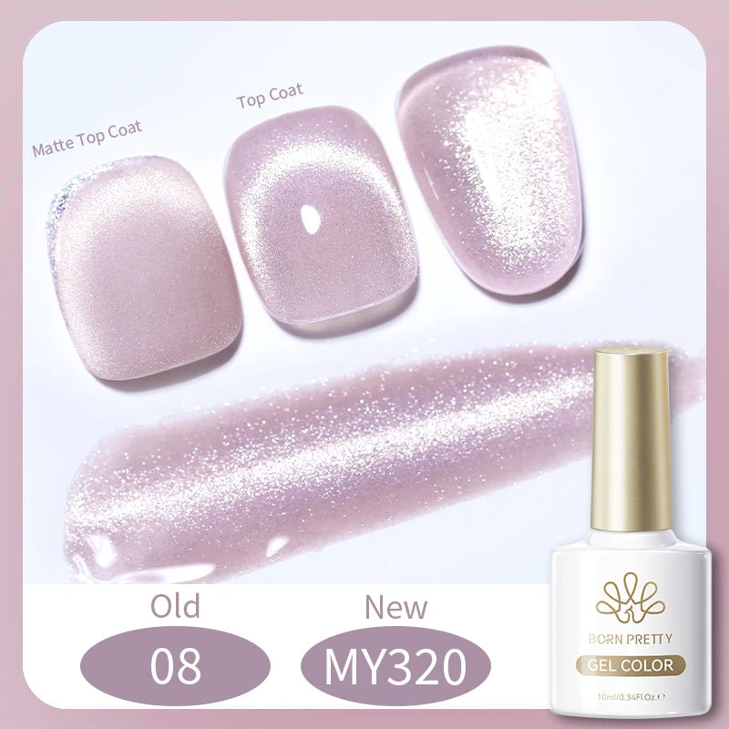 BORN PRETTY 10ml Dark Red Cat Magnetic Gel Nail Polish for Winter Nails DIY Jelly Glass Silver-Light Varnis Semi Permanent