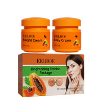 Freckle Whitening Face Cream Papaya Day Night Sun Spots Corrector Fade Pigment Brighten Skin Tone Blemish Bleaching Nourishing - BlissFully