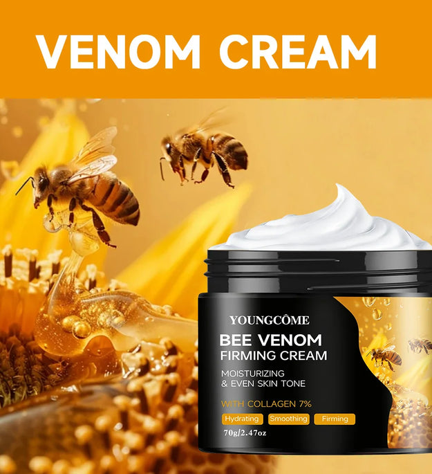 Premium Bee Venom Cream for Face & Neck - Collagen Boost, Skin Tightening, Natural Moisturizer for Sensitive Skin, Non-Greasy - BlissFully