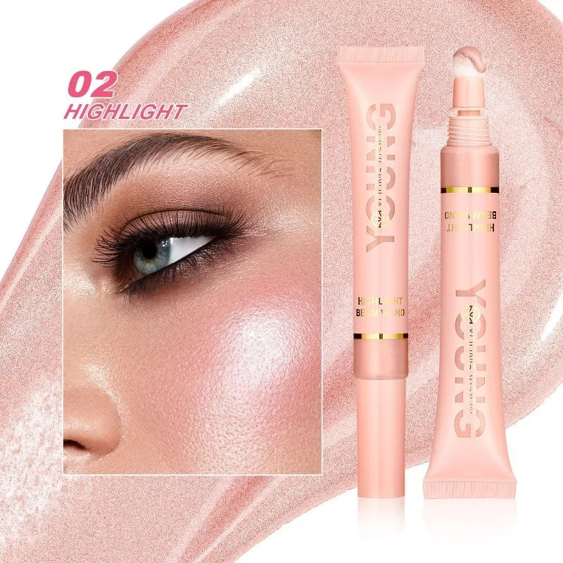 Liquid Highlighting Stick Contouring & Blush Multi-purpose Makeup Air Cushion Pen Face Natural Shimmer Cheeks Creamy Cosmetic