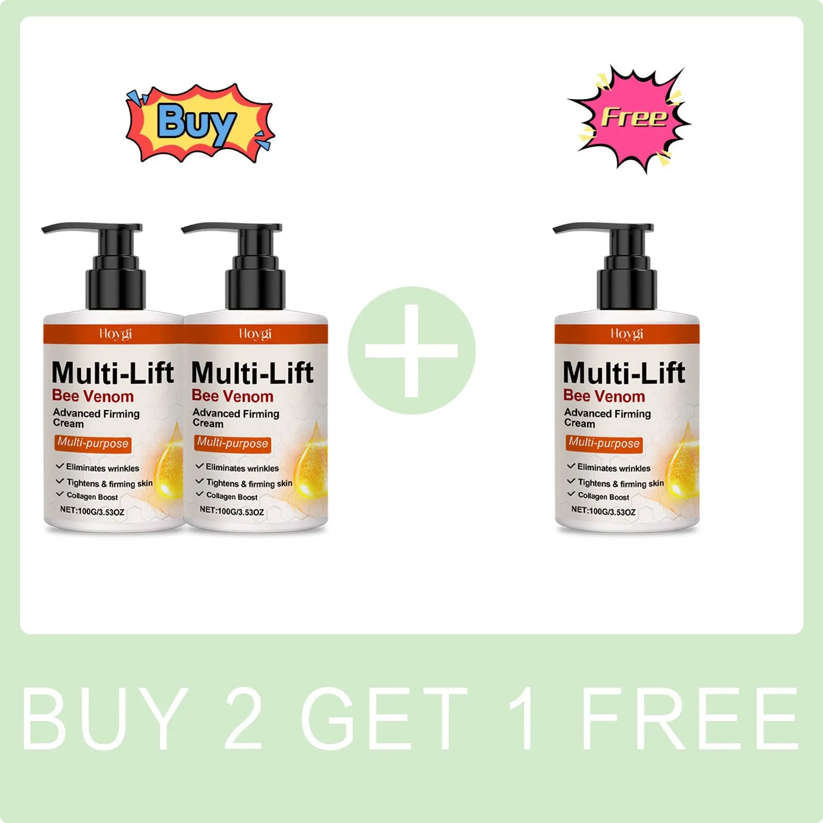 Bee Venom Cream for Body Multi Lifting Reduce Sagging Skin Anti Wrinkle Shaping S Curved Fat Firming Buttock Body Massage Lotion