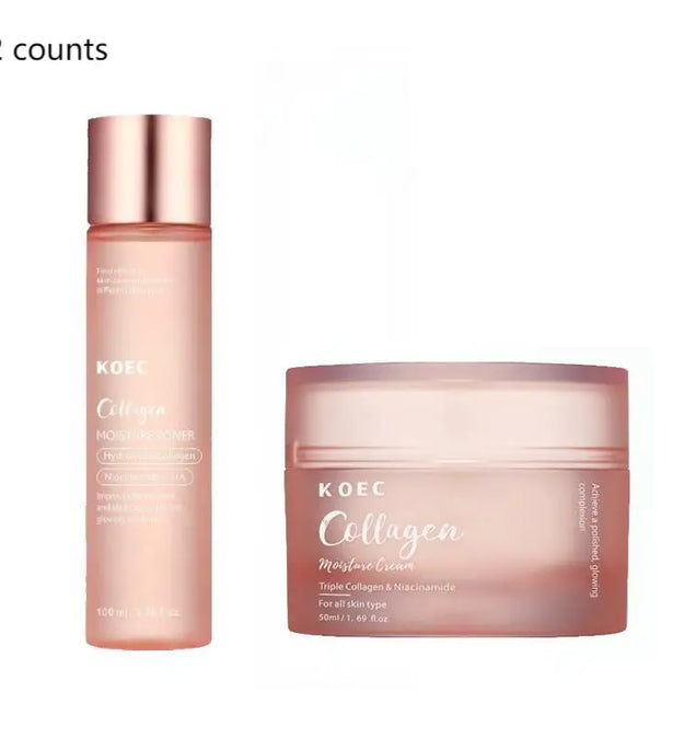 Collagen toner + triple collagen moisturizing cream, facial moisturizing moisturizing nourishing and brightening skin tone