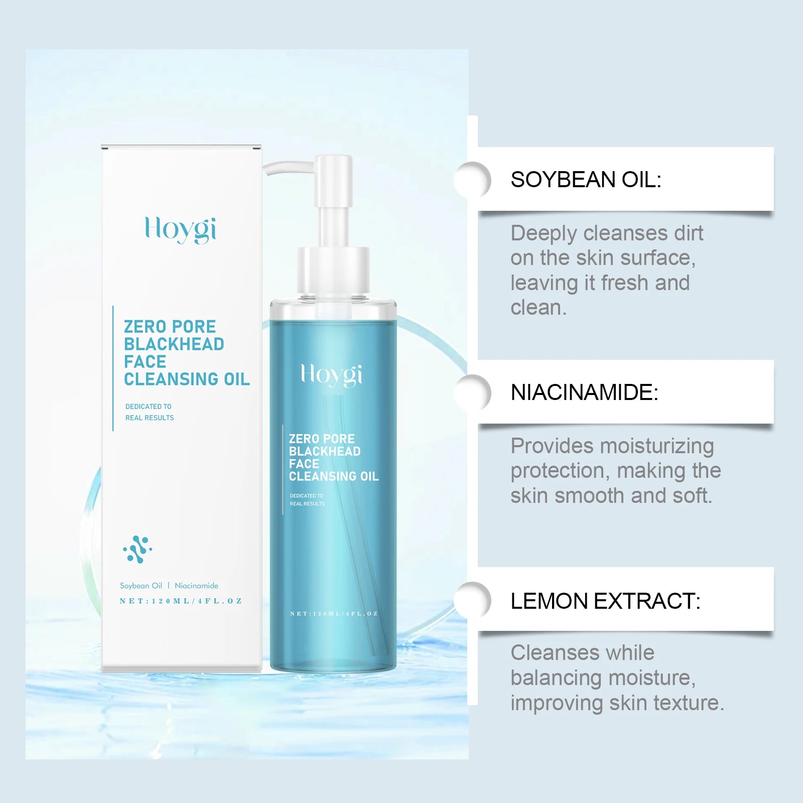 Makeup Remover Oil Purifying Pores Gentle Soothing for Face Eyes Lips Non-Tightening Refreshing Moisturizing Facial Cleanser Oil