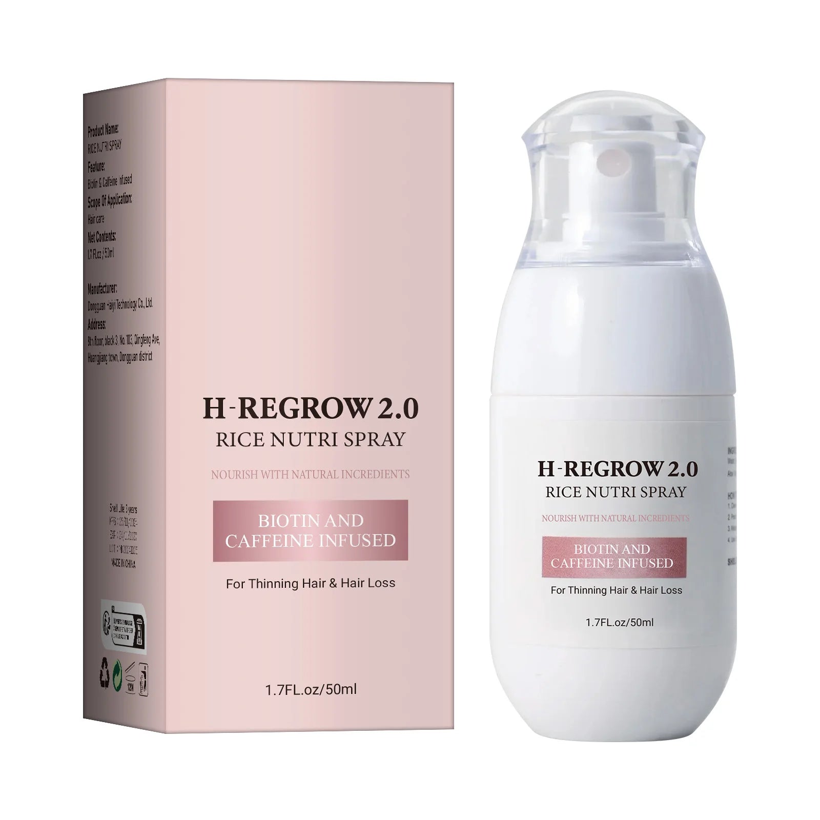 Hair Spray Rice Water Strong Hair Follicle Root Thick Loss Prevention Nourishing Soften Hair Helper Care Spray For Thinning Hair - BlissFully