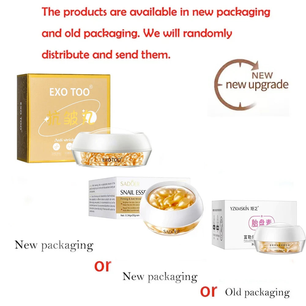 30Pcs Hyaluronic Acid Capsules Serum Hydrating Repair Moisturizing Essence Liquid Facial Deeply Nourishes Firming Skin Care