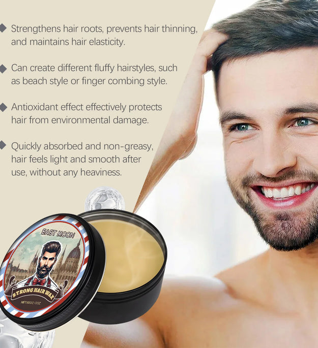 Long Lasting Stying Wax Fluffy Hair Pomade Wax Keep Hair Oil Edge Control Barbershop Tools Salon Hairdressing Mud Hair Styling - BlissFully